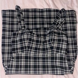 Hollister Square Neck Plaid Mini Dress